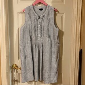 Quince European Linen Sleeveless Swing Dress